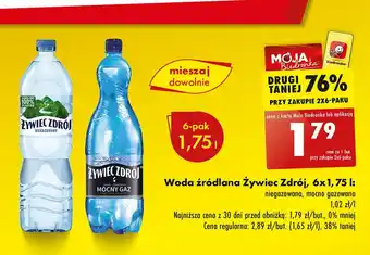 Biedronka Woda mocny gaz Żywiec Zdrój oferta