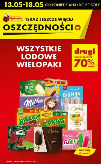 Biedronka Lody kakaowo-waniliowe Nesquik oferta