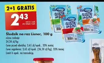 Biedronka Śledzik na raz pikantny Lisner Na Raz oferta