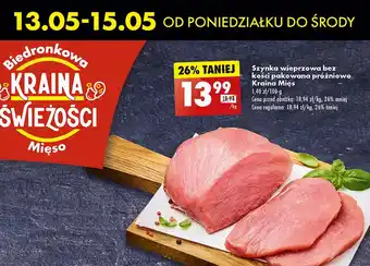 Biedronka Szynka wieprzowa bez kosci Kraina Mięs oferta