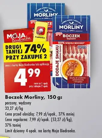 Biedronka Boczek parzony Morliny oferta