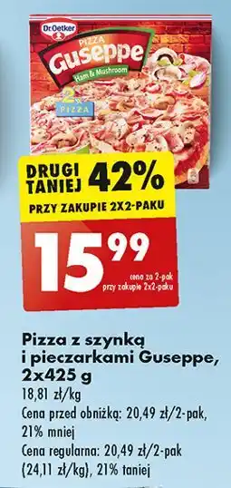 Biedronka Pizza z szynką i pieczarkami Dr. Oetker Guseppe oferta