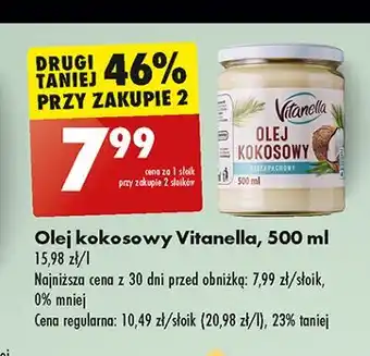 Biedronka Olej kokosowy Vitanella oferta