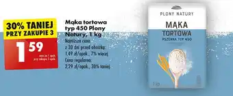 Biedronka Mąka tortowa pszenna typ 450 Plony Natury oferta