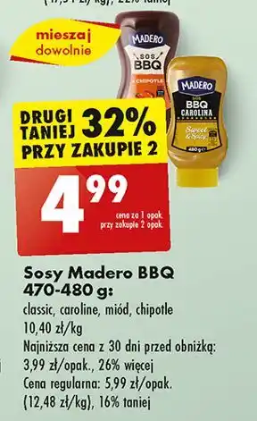 Biedronka Sos bbq carolina sweet & spicy Madero oferta