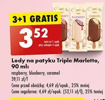Biedronka Lód raspberry Marletto Triple oferta