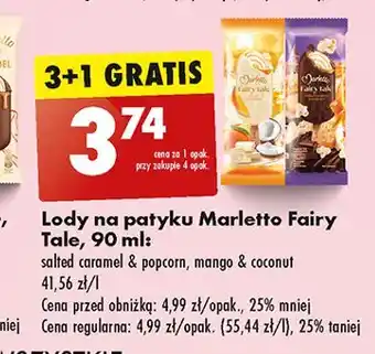 Biedronka Lody mango kokos w białej czekoladzie Marletto Fairy Tale oferta