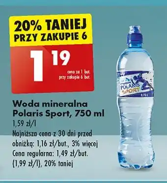 Biedronka Woda niegazowana Polaris Sport oferta