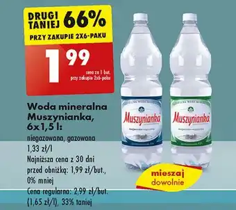 Biedronka Woda niegazowana Muszynianka oferta