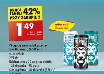 Biedronka Napój energetyczny sugar free Be Power oferta
