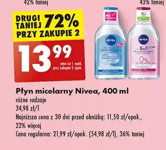 Biedronka Płyn micelarny formuła 5w1 cera wrażliwa i nadwrażliwa Nivea Micellair oferta