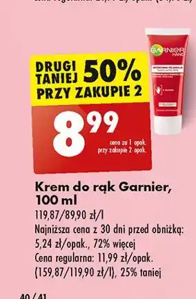 Biedronka Intensywna pielęgnacja suchej skóry Garnier Hand oferta