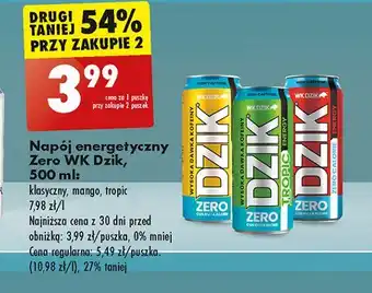 Biedronka Napój energetyczny tropic Wk Dzik oferta