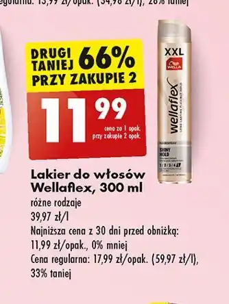 Biedronka Lakier do włosów shiny hold Wellaflex oferta