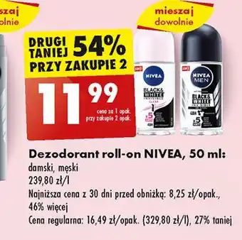 Biedronka Antyperspirant clear Nivea Invisible Black & White oferta