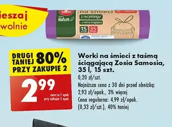 Biedronka Worki na smieci 35 l Zosia Samosia oferta