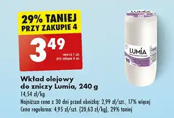 Biedronka Wkład olejowy do zniczy 240 g 96 h Lumia oferta