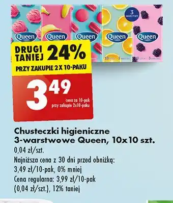 Biedronka Chusteczki higieniczne Queen oferta