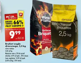 Biedronka Brykiet z węgla drzewnego Fire & Flame oferta