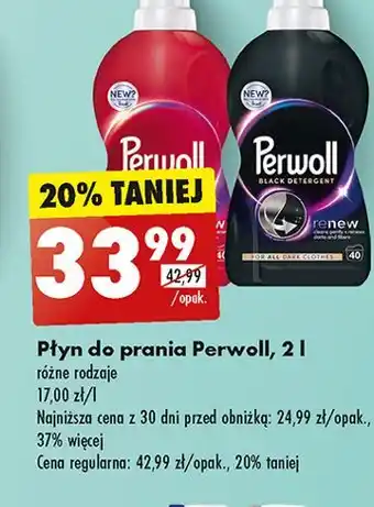 Biedronka Płyn do prania Perwoll Renew Black oferta