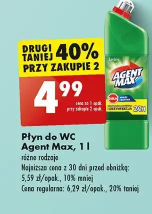 Biedronka Płyn do wc leśny Agent Max oferta