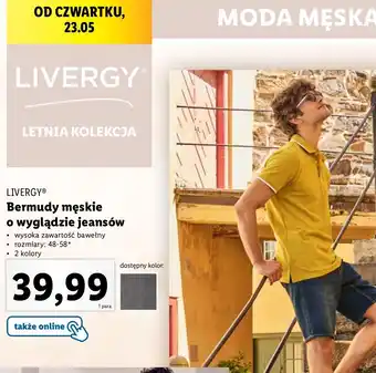 Lidl Bermudy jeansowe 48-58 Livergy oferta