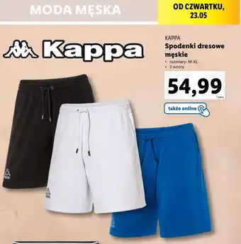 Lidl Spodenki dresowe krótkie m-xl Kappa oferta