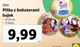 Lidl Piłka 23 cm peppa John oferta