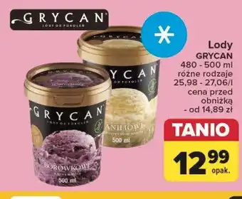 Carrefour Lody borówkowe Grycan oferta