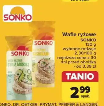 Carrefour Wafle ryżowe z solą morską Sonko oferta
