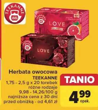 Carrefour Herbata pink grapefruit Teekanne Love oferta