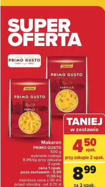 Carrefour Makaron fusilli Melissa Primo Gusto oferta