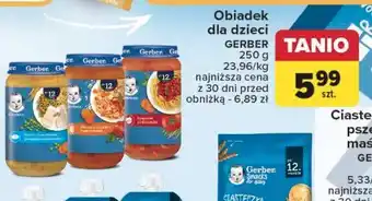 Carrefour Obiadek rybka z marchewką groszkiem i kluseczkami Gerber Junior oferta