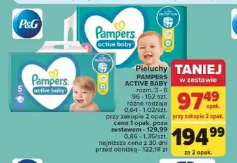 Carrefour Pieluchy 5 Pampers Active Baby oferta