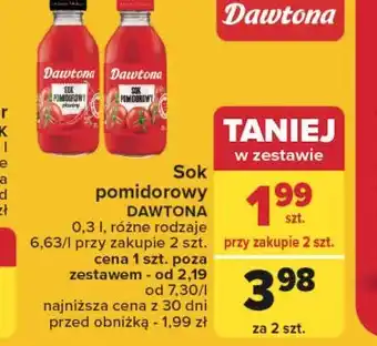 Carrefour Sok pomidorowy pikantny Dawtona oferta