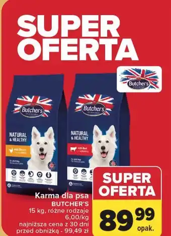 Carrefour Karma dla psa z kurczakiem Butcher's Natural & Healthy oferta