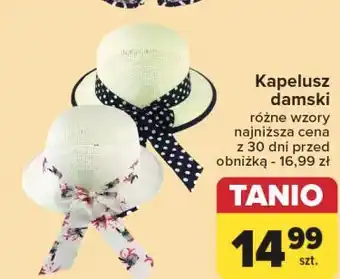 Carrefour Kapelusz damski oferta