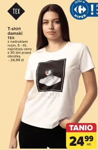 Carrefour T-shirt damski s-xl Tex oferta