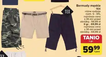 Carrefour Bermudy męskie s-3xl Tex oferta