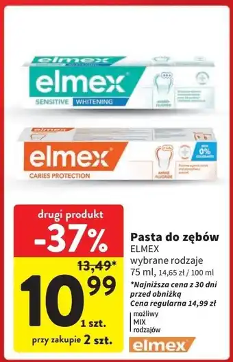 Intermarche Pasta do zębów przeciw próchnicy Elmex oferta