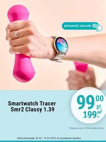 Biedronka Smartwatch classy smr2 Tracer oferta