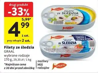 Intermarche Filety ze śledzia w oleju Graal oferta