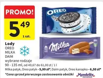 Intermarche Lody z kawałkami ciastek Oreo Ice Cream oferta