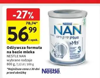 Intermarche Mleko 3 Nestle Nan Optipro Plus Hm-O oferta