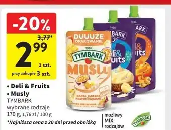 Intermarche Mus kokos banan Tymbark Deli & Fruits oferta