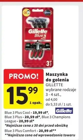 Intermarche Maszynka do golenia Gillette Blue 3 Plus oferta