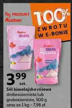 Auchan Sól himalajska różowa drobna Auchan oferta