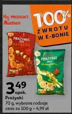 Auchan Prażynki zielona cebulka Auchan Różnorodne (Logo Czerwone) oferta