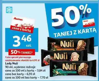 Auchan Lód salted caramel & australian macadamia Nuii oferta