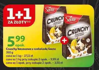 Auchan Musli bananowe z czekoladą Sante Crunchy oferta